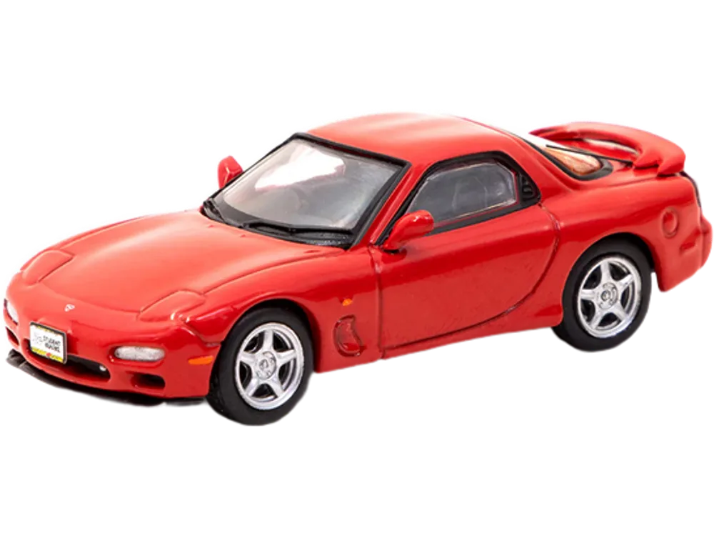 Mazda RX-7 FD3S RHD Red "Student Driver" "J Collection" Series 1/64 Diecast Model by Tarmac Works