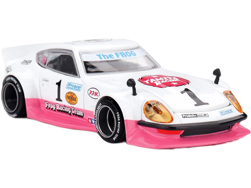 Nissan Fairlady Z RHD #1 "Tamiya Racing - Frog Racing Team" White and Pink (Designed by Jun Imai) "Kaido House" Special