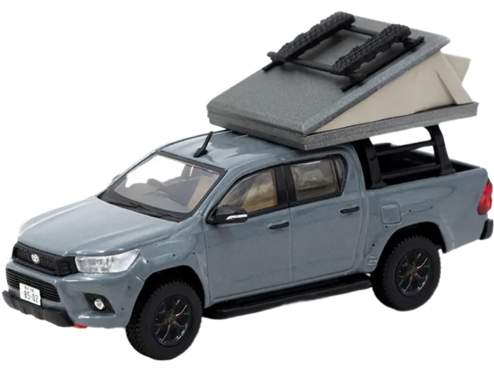 Toyota Hilux Pickup Truck RHD Gray with Camping Equipment "Road64" Series